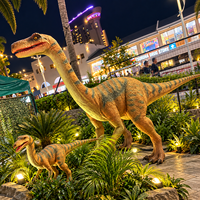 Dinosaure animatronique en silicone sur mesure, simulé, à commande par servomoteur, fabriqué sur mesure pour le centre National Geographic