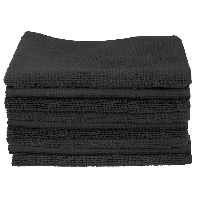 Groothandel Microfiber Kleine Handdoek Salon Haar Bleach Proof Microfiber Handdoek Toalla Micro Fibra Drogen Microfiber Zwarte Handdoek