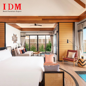 Juego de Muebles de <span class=keywords><strong>Hotel</strong></span> Comerciales Modernos IDM, Cama Doble Personalizada con Cabecera de Madera, Ecológico, para Apartamentos, Villas y Hoteles de 4-5 Estrellas - Product Image 2