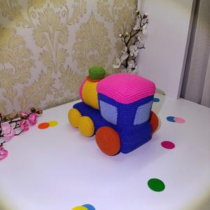 ตุ๊กตารถไฟถักโครเชต์รถไฟของเล่นสำหรับเด็ก - Product Image 4
