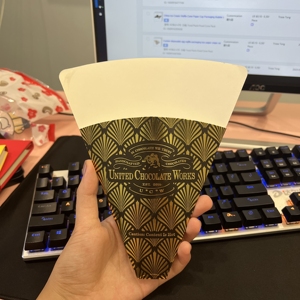 Giá Rẻ Giá tùy chỉnh tam giác giấy bong bóng trứng Waffle Cone chủ Ice Cream Crepe chủ - Product Image 6