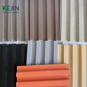 Panel de pared moderno WPC compuesto de madera acanalada <span class=keywords><strong>Louvre</strong></span> para decoración interior Material impermeable y para uso en exteriores - Product Image 5