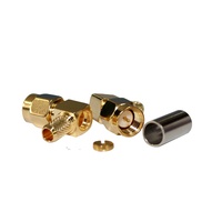 Connecteur SMA-C-JW3 RF SMA à angle droit plaqué or SMA connecteur mâle pour câble RG142 connecteur RG58 SMA