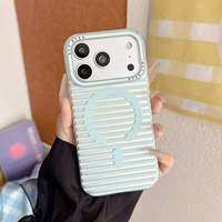 Coque de téléphone magnétique à rayures fraîches au design populaire pour iPhone 18 17 16/15/14/13/12 Pro Max, étui de protection, livraison gratuite