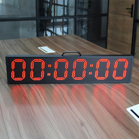 Cronómetro LED de 6 Dígitos y 6 Pulgadas de Aleación de Aluminio Resistente al Agua, Reloj de Carreras con Control Remoto IR, Botón de Inicio/Parada, Reloj Digital Deportivo
