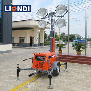 Tour d'<span class=keywords><strong>éclairage</strong></span> mobile, tour d'<span class=keywords><strong>éclairage</strong></span> télescopique remorquable avec lampes LED et halogénures métalliques en option pour l'entretien routier et les travaux <span class=keywords><strong>de</strong></span> sauvetage - Product Image 3