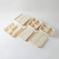 Contenants à emporter pour repas rapides, en amidon de maïs biodégradable, blancs, 20,3x20,3 cm, avec couvercles, 12 oz, pour fêtes et plats à emporter