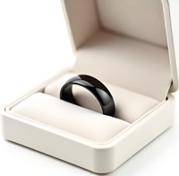 Bague de mariage noire tendance pour couple, sertie de zircon cubique brillant, bague de fiançailles pour homme et femme, ensemble de bijoux