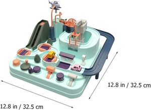 26CM 6 Button Educational ABS Plastic Car Adventure Race Track Toy with 4 <b>Mini</b> Cars - Product Image 4