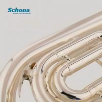 Luxury Bb Silver-plated Marching Euphonium, Professional Grade, Brass Body, Adjustable Mouthpiece