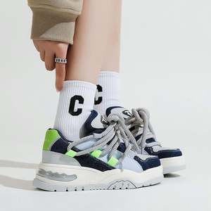 Women's Sporty Casual Walking <b>Shoes</b> Lace-Up Closure Breathable Lightweight Platform Autumn - Product Image 2