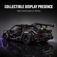 Modèle de jouet en blocs de construction de la série GULY Supercar, voiture de course technique MOC à l'échelle 1:8, cadeau de collection à assembler soi-même pour adultes