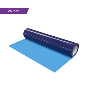 Film de protection auto-adhésif bleu 24 pouces x 165 pieds, haute résistance 75 microns, résistant aux intempéries, pour vitres de voitures endommagées - Product Image 1