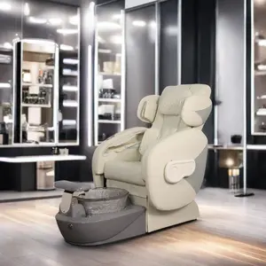 Meubles de salon de manucure et pédicure OEM & ODM blancs modernes luxe complet du corps avec dos fauteuils de massage