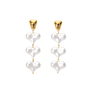 Pendientes de Moda con Forma de Corazón en Acero Inoxidable 316L con Baño de Oro PVD, Joyería Sostenible y Resistente - Product Image 2