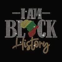 Transfert thermocollant personnalisé pour vêtements et t-shirts, motif strass Juneteenth Day
