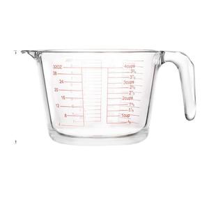 Измерительная чашка из высокотемпературного боросиликатного стекла, нагревательная чашка для микроволновой печи, прочный измерительный инструмент для молочных чашек - Product Image 1