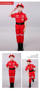 Carnaval Día <span class=keywords><strong>de</strong></span> la carrera Cosplay <span class=keywords><strong>traje</strong></span> para niños rojo Sam <span class=keywords><strong>bombero</strong></span> capa <span class=keywords><strong>bombero</strong></span> Halloween astronauta fiesta uniforme vestido - Product Image 6