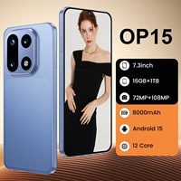 Téléphone HD OP15 5G CDMA Haute Performance, Écran AMOLED 7,3 Pouces, Appareil Photo 108MP, Batterie 8000mAh, 16Go RAM, 1To Stockage, Débloqué, Prix de Gros Abordable, Dernière Version