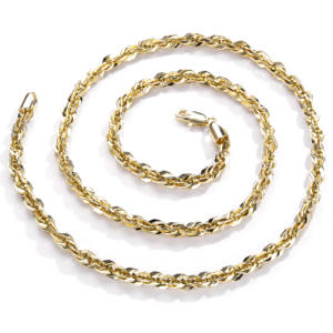 Collar de Cadena de Cuerda Trenzada 5N de Alta Calidad, Chapado en Oro de 14K, Collar de Acero Inoxidable que No se Desvanece, para Hombres y Mujeres, Joyería de Moda - Product Image 4
