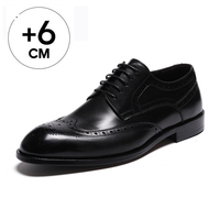 Chaussures Derby pour Hommes à Talon Relevé Invisible de 5 cm, Vente en Gros Usine, Semelle Intérieure en Mousse à Mémoire de Forme, Coupe Large, Grandes Tailles, Idéales pour le Bureau, les Affaires et les Mariages