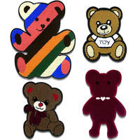 Patchs en chenille de tigre à paillettes personnalisés en gros, patchs en chenille de tigre à paillettes roses de haute qualité à repasser sur les vêtements