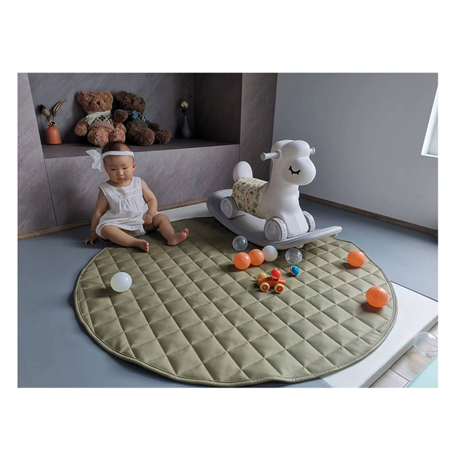 Wholesale Toddler Play Mat Vegan Leather Waterproof Eco-friendly Stock Crawling Mat Can Be Customized