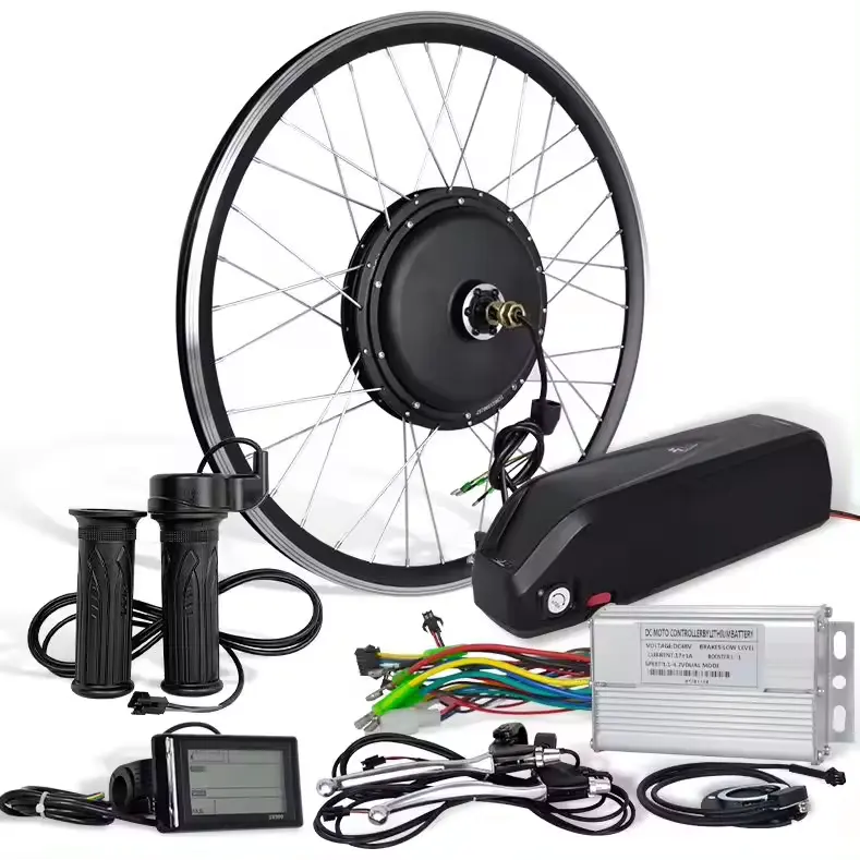 Yüksek kaliteli Ebike dönüşüm kitleri 26 27.5 28 29 inç 500w 750w 1000w elektrikli bisiklet parçası arka tekerlek Hub Motor Diy için konuştu