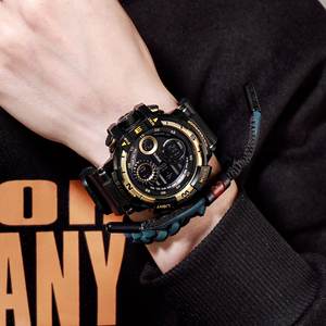 Montre de sport pour homme <span class=keywords><strong>Shock</strong></span>, style <span class=keywords><strong>G</strong></span>, grand cadran numérique, résistante à l'eau 3BAR, bracelet en caoutchouc, chronographe, boîtier en plastique, date automatique - Product Image 5