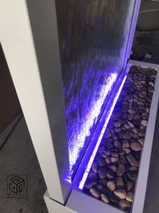 Đài phun nước đứng trang trí đám cưới tùy chỉnh với màn hình kính và đèn LED - Product Image 3