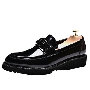 Chaussures en cuir pour hommes de haute qualité, décontractées et élégantes, à plateforme et bout rond - Product Image 1