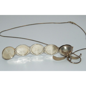 Collana Vintage unica in argento Sterling 925 con medaglione dell'album fotografico Art déco! - Product Image 2