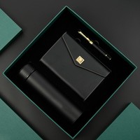 Boîte promotionnelle personnalisée personnalisée boîte d'emballage cadeau A5 cahiers en cuir Pu avec porte-stylo