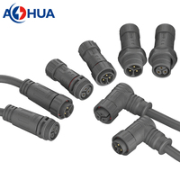 AOHUA boîtier de contrôle M12 M16 M20 M25 M29 3 broches mâle panneau soudure vis fixation étanche mâle femelle panneau fil connecteurs