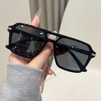 XPZ Lunettes de soleil à double monture large pour femme, haute protection solaire, protection UV, lunettes de soleil polyvalentes, adaptées aux voyages, tendance