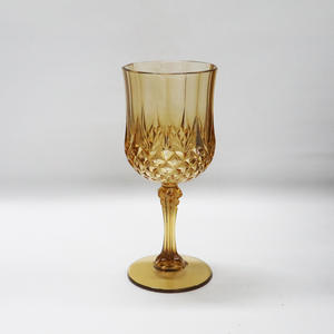 विंटेज डायमंड पैटर्न रंगीन प्लास्टिक लाल शराब कॉकटेल के लिए आधुनिक सादगी डिजाइन पार्टी 201-300 मिली - Product Image 1