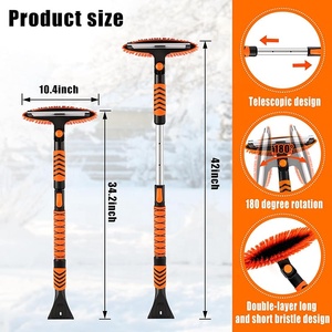 Raschietto per Ghiaccio 4 in 1 per Parabrezza, Pala da Neve Estensibile con Manico in Schiuma, Spazzola per Pulizia per <span class=keywords><strong>Camion</strong></span> - Product Image 3