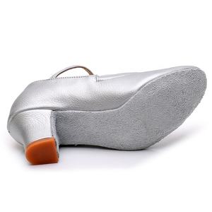 <span class=keywords><strong>Zapatos</strong></span> de Baile Latino para Mujer, Cómodos, Tacón de 5cm, <span class=keywords><strong>Zapatos</strong></span> de Salsa para Niñas, Parte Superior de Encaje Suave, Satén de Algodón, Modernos, Talla Mediana - Product Image 3