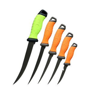 Ensemble de couteaux à filet en acier inoxydable 5Cr13, 5 pièces, couteaux flexibles pour désosser le poisson, manche antidérapant, couteaux de découpe de fruits de mer de plusieurs tailles - Product Image 1