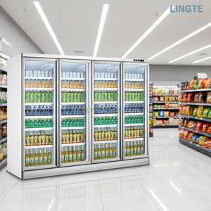 Réfrigérateur <span class=keywords><strong>vertical</strong></span> multi-portes pour boissons gazeuses de supermarché à vendre - Product Image 1