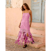 Robe Camisole d'Été en Gros, Robe Tendance Creuse, Robe Couleur Unie avec Logo Personnalisé, Vente Directe Usine