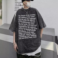 DM618073 Kaos Unisex Oversize 100% Katun Solid Bahan Rajut O-Neck Bernapas Ramah Lingkungan Berkelanjutan Digital