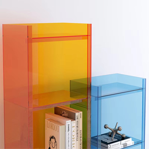 Customizable Designed <b>Plastic</b> Standing Storage Shelf Office Sets Kid Bookcase Acrylic Bookshelf - Product Image 6