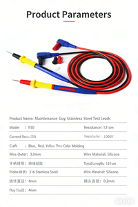 <span class=keywords><strong>ปากกา</strong></span> P30มัลติมิเตอร์, <span class=keywords><strong>ปากกา</strong></span>สแตนเลส1000V 20A สำหรับเครื่องทดสอบมัลติมิเตอร์แบบดิจิตอล - Product Image 5