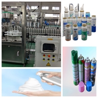 Ligne de production de machines de remplissage automatique d'aérosols pour le remplissage, le bouchage et la scellage de bombes aérosols cosmétiques, chimiques et ménagères