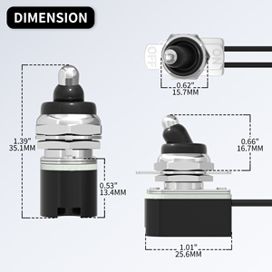 Daiertek 12V chuyển đổi thiết bị chuyển mạch on off DC 12V 10A điện chuyển đổi chuyển 2 Pin Heavy Duty chuyển đổi chuyển đổi không thấm nước cho Marine xe - Product Image 2