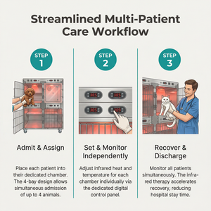 Sıcaklık/nem için iklim kontrolü sağlayan Veteriner Yoğun Bakım Ünitesi, Bu Gelişmiş Solunum Terapi Ünitesi, Birinci Sınıf Oksijen Kafesi'dir. - Product Image 4