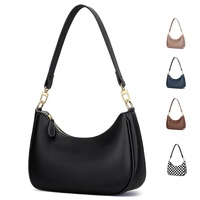 Sac à bandoulière compact en similicuir PU noir pour femme – Tendance, élégant et décontracté