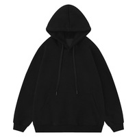 Printemps et automne Style de sport simple 400g coton couleur unie sweats à capuche unisexe lâche prix d'usine sweats à capuche