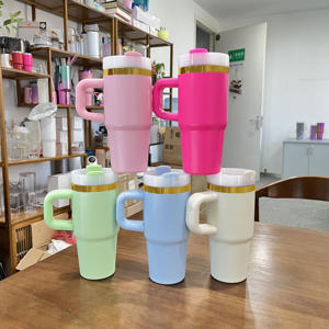 Sans BPA Nouveau RTS 14oz blanc sublimation plaqué or poudre couleurs mélangées bébé Gobelets en acier inoxydable avec poignée Pour le bricolage - Product Image 6